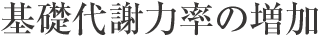 基礎代謝力率の増加